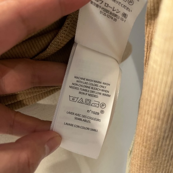 Polo Ralph Lauren camel turtleneck ribbed sweater NWT - Picture 6 of 7